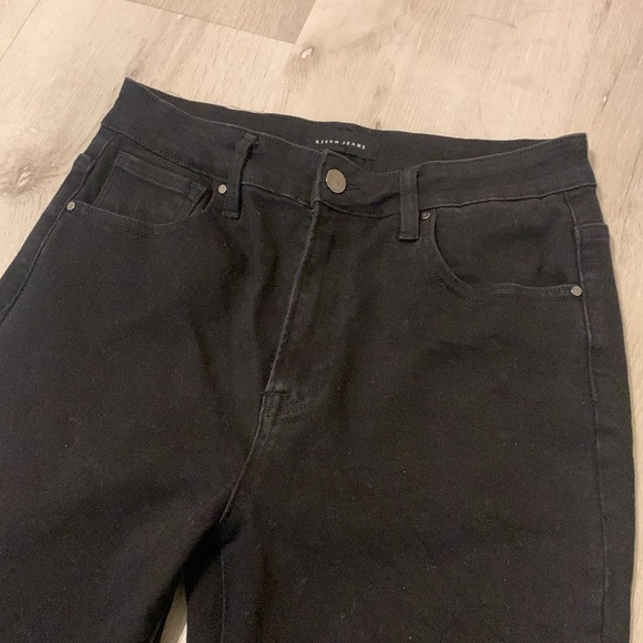 Risen‎ jeans black distressed bling bling size 13/31 high waisted raw ham party - Picture 13 of 16